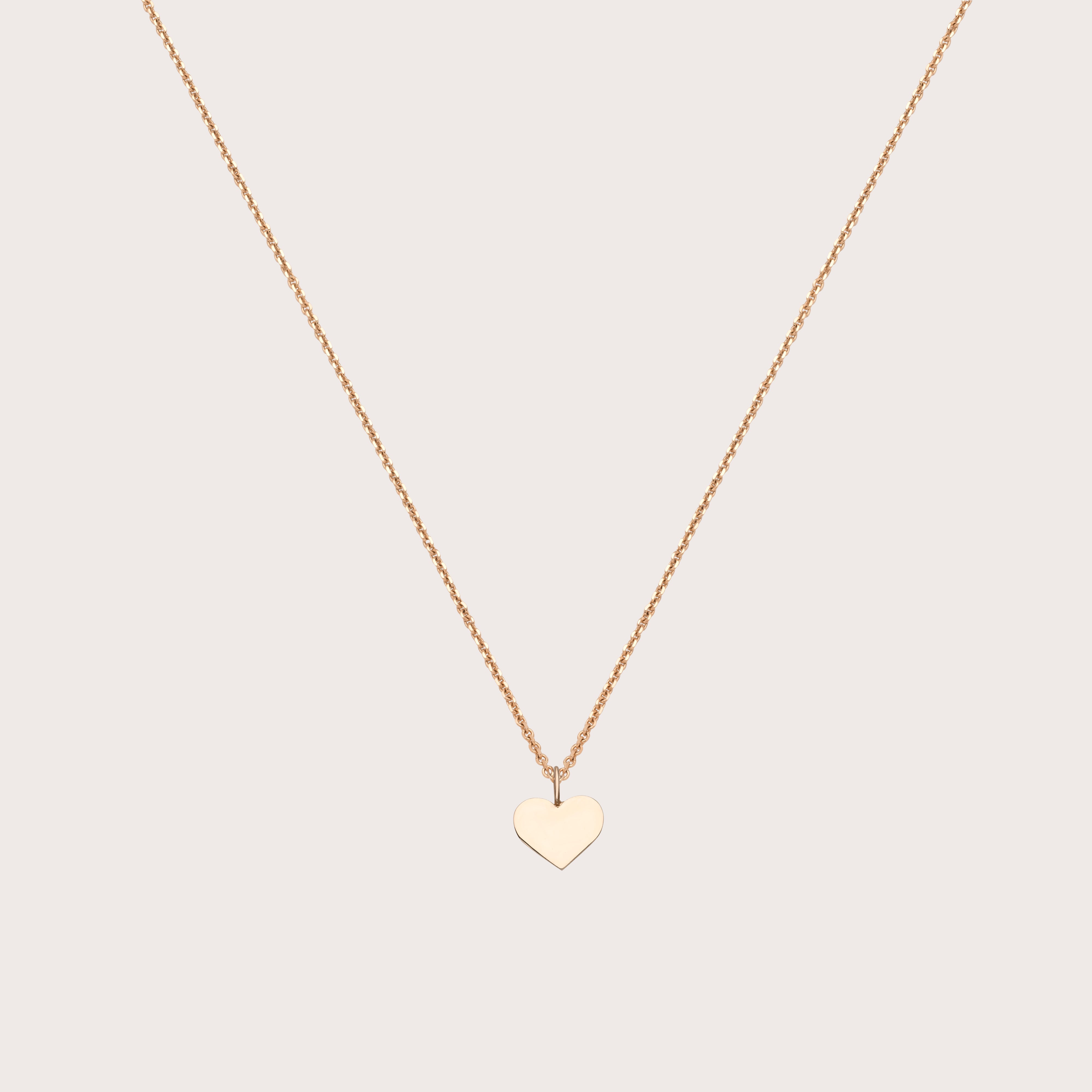 Gold Heart Pendant Necklace