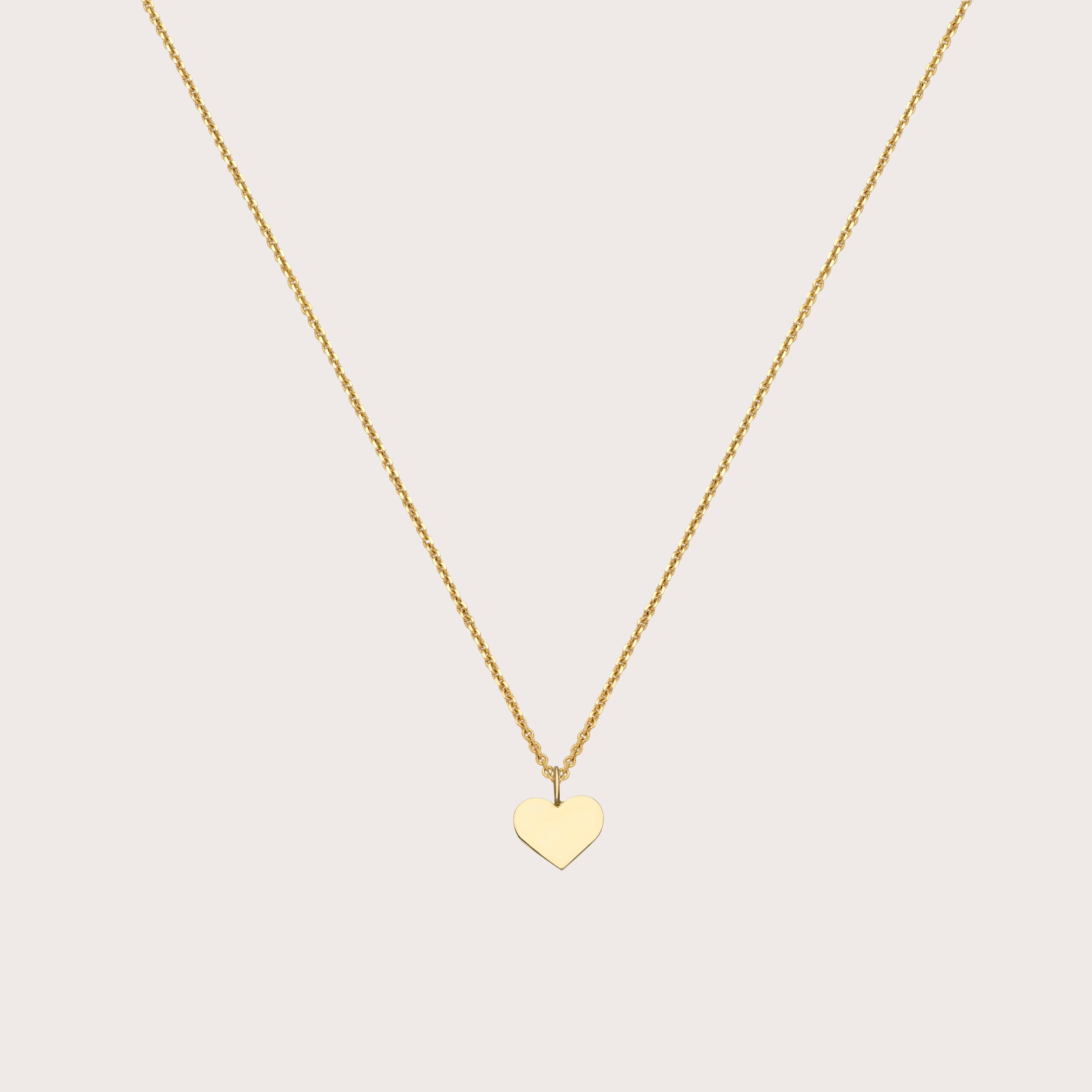 Gold Heart Pendant Necklace