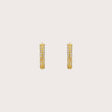 Gold Pave Hoops