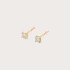 Gold Opal Earrings