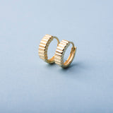 Gold Texture Hoops