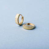 Gold Texture Hoops