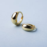 Gold Vermeil Dome Huggies