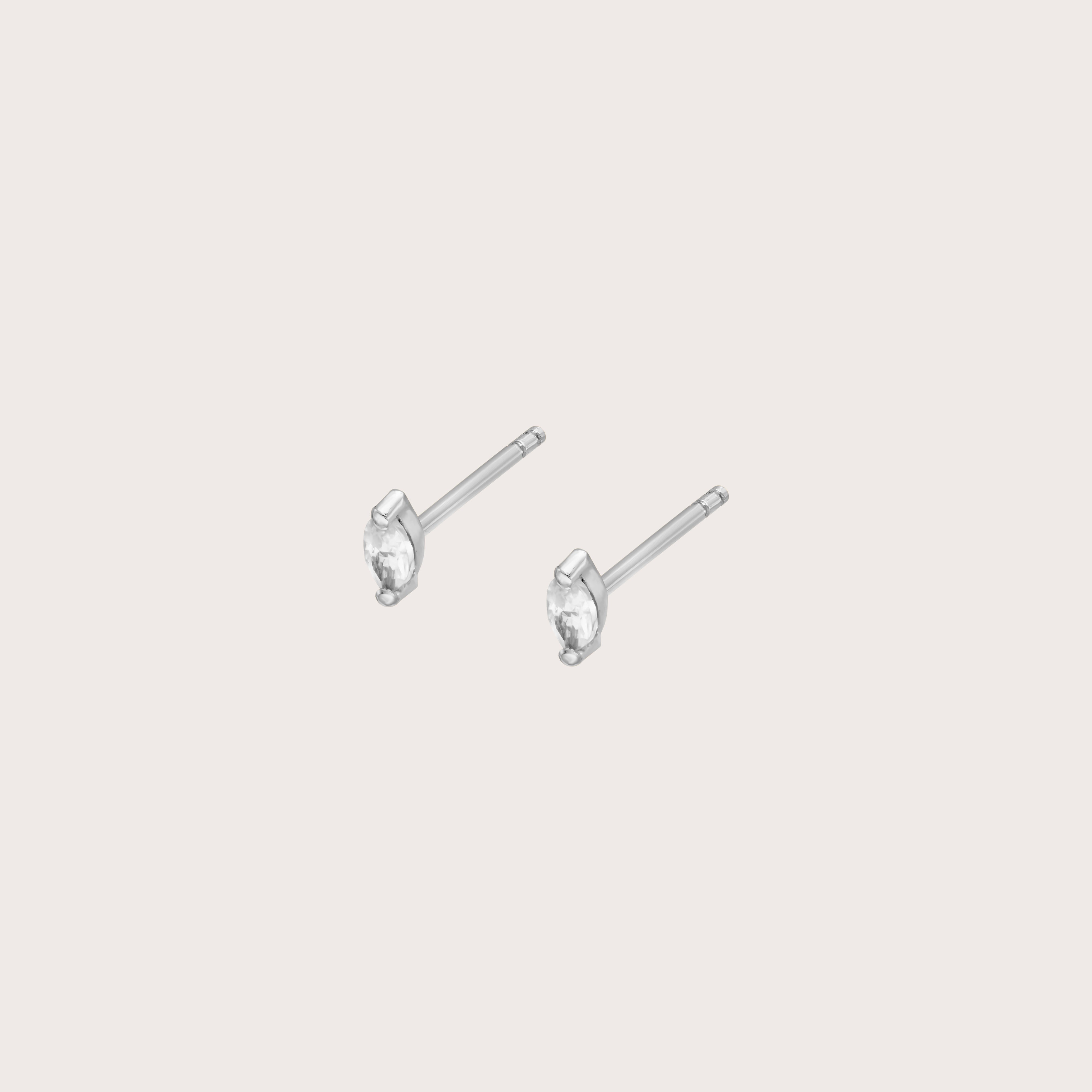 Silver Navette Earrings