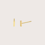 Tiny Gold Bar Earrings