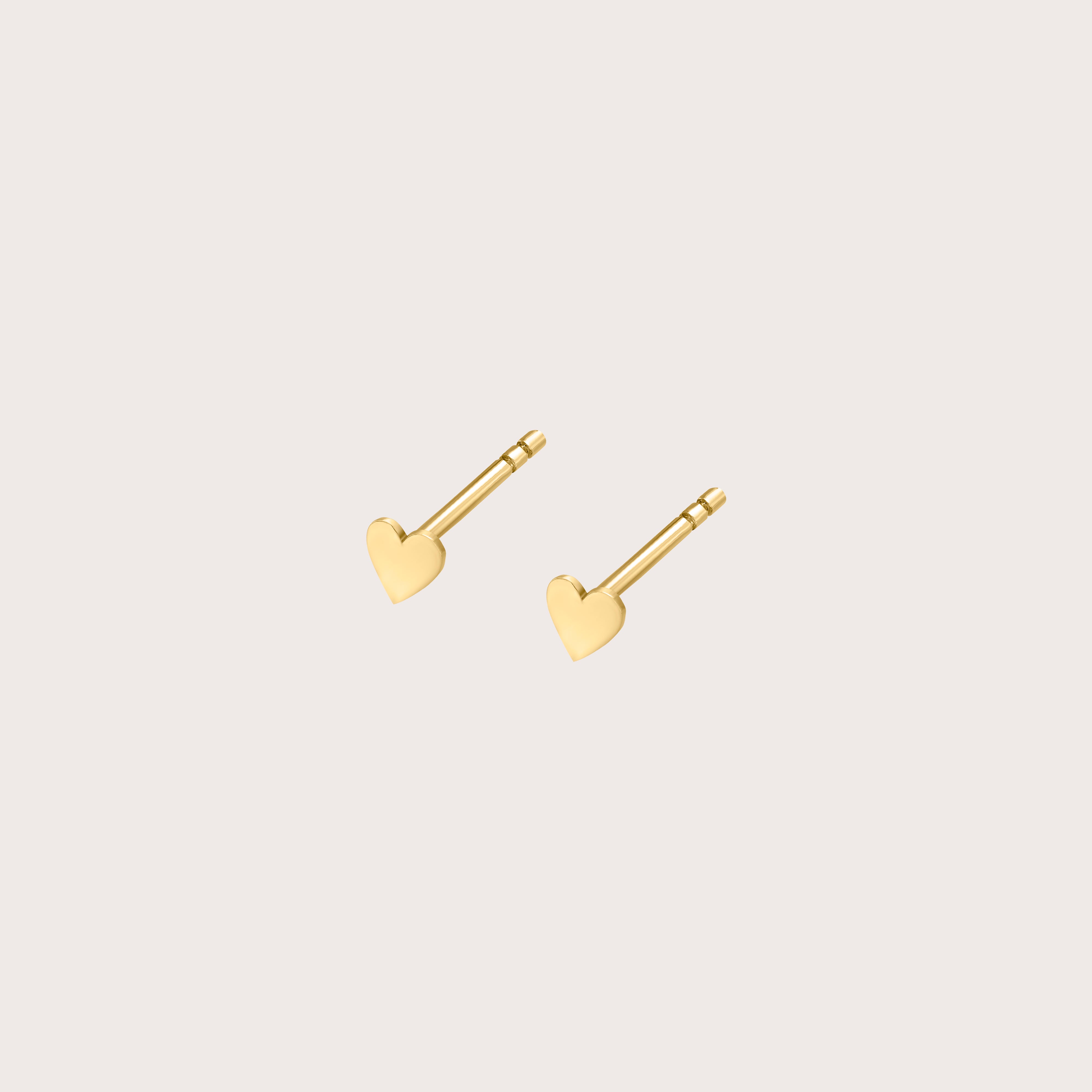 Mini Gold Heart Studs