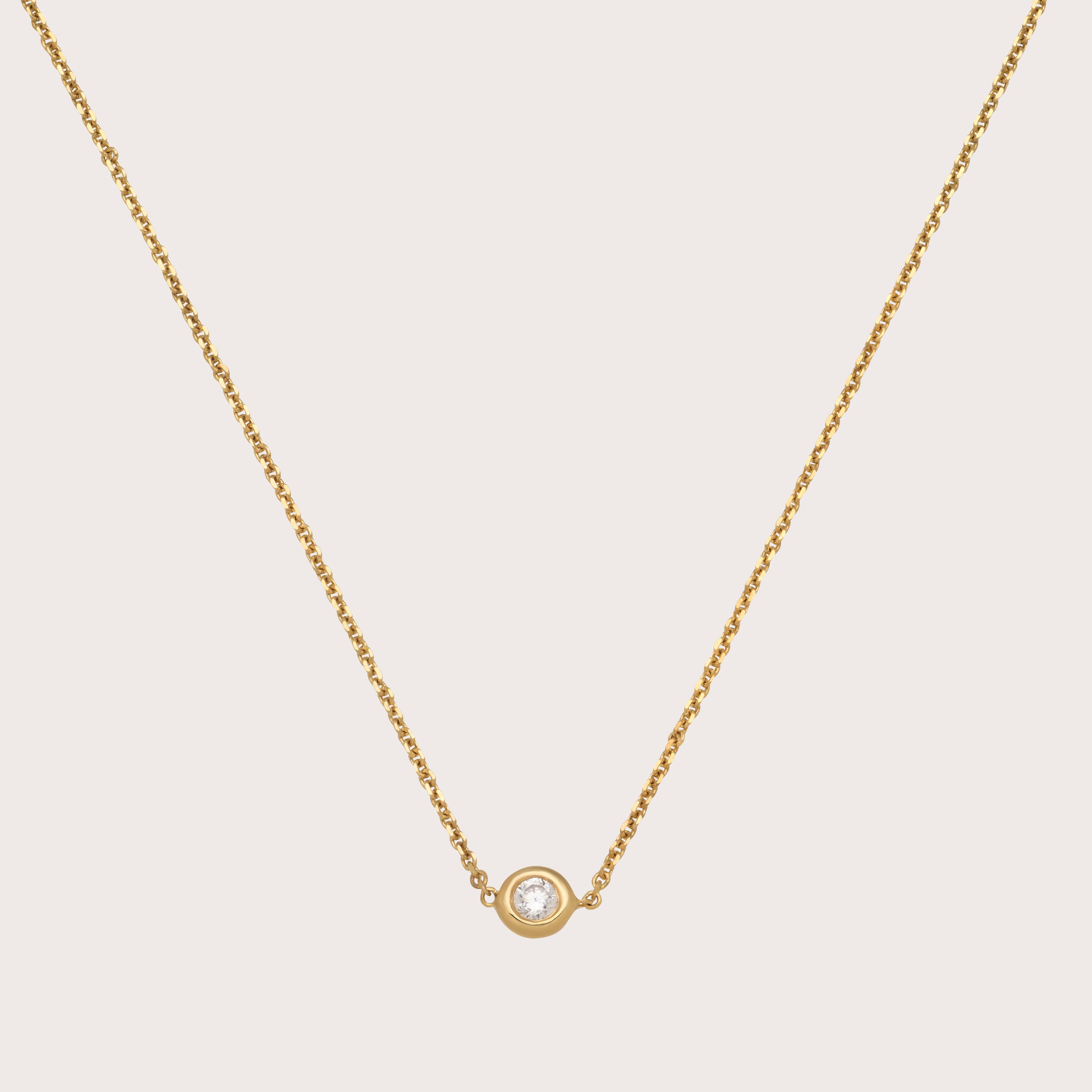 Bezel Necklace with Diamond