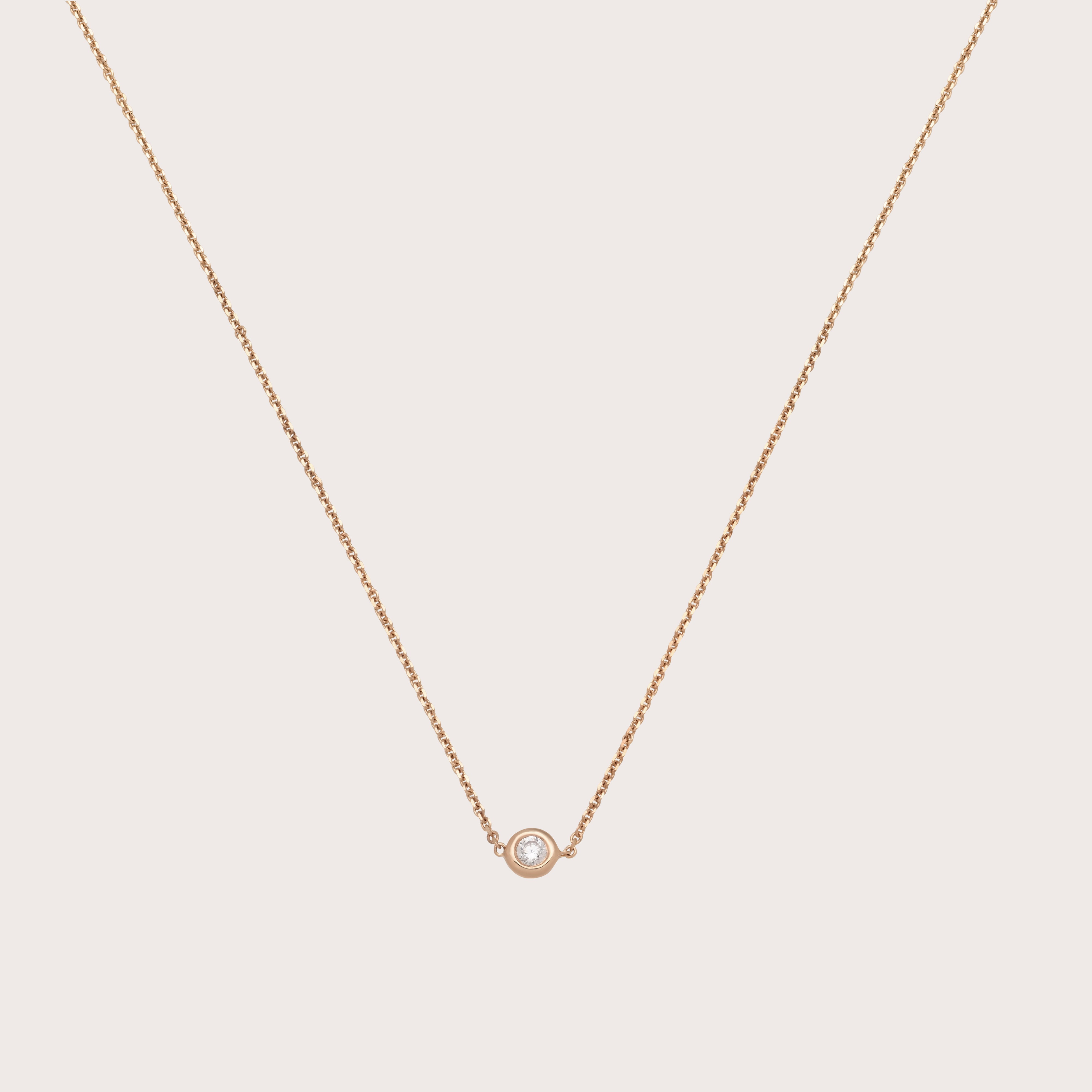 Bezel Necklace with Diamond