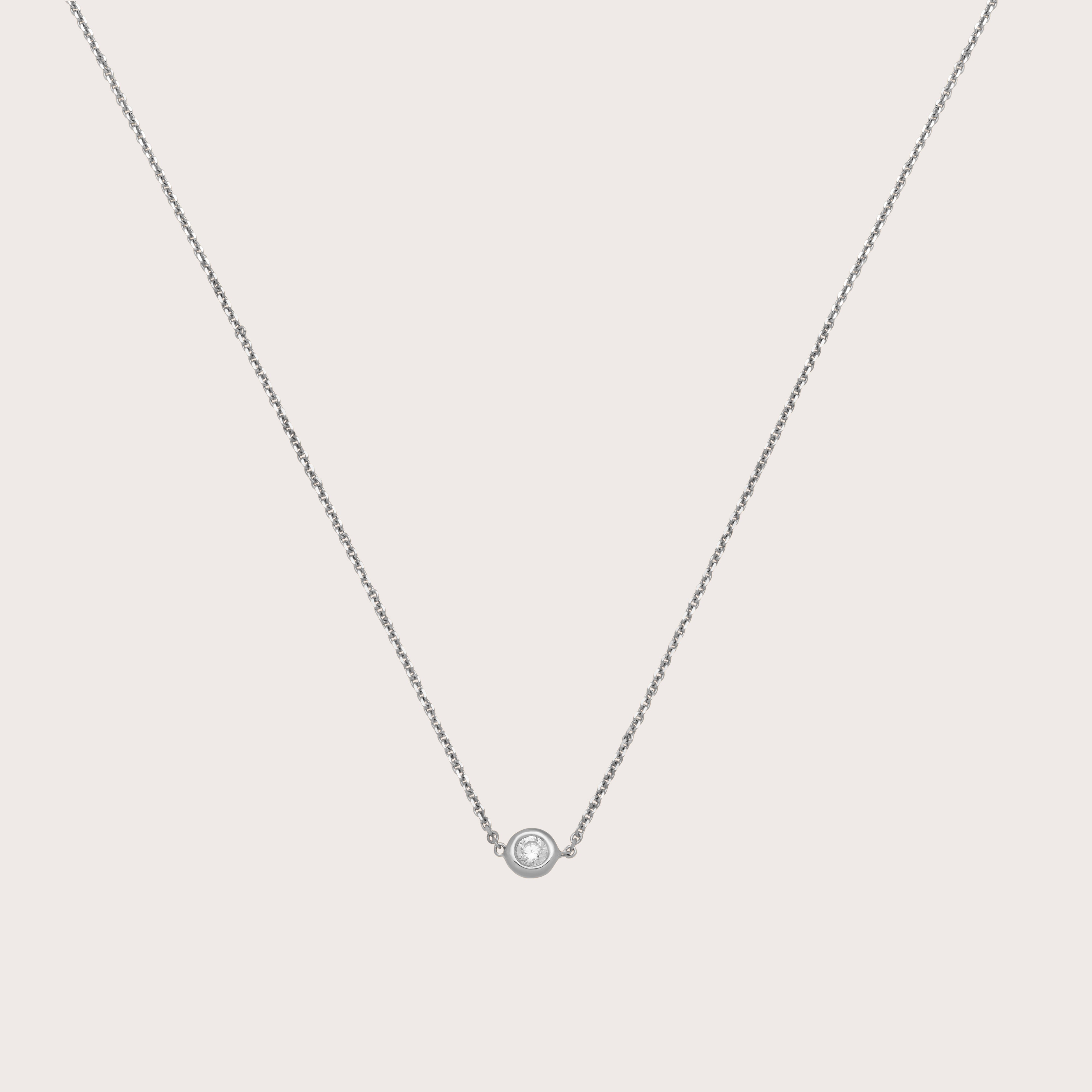 Bezel Necklace with Diamond