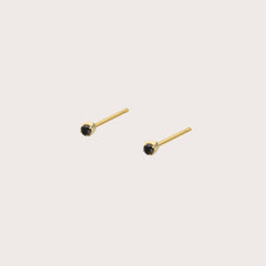 Black Gemstone Earring Studs