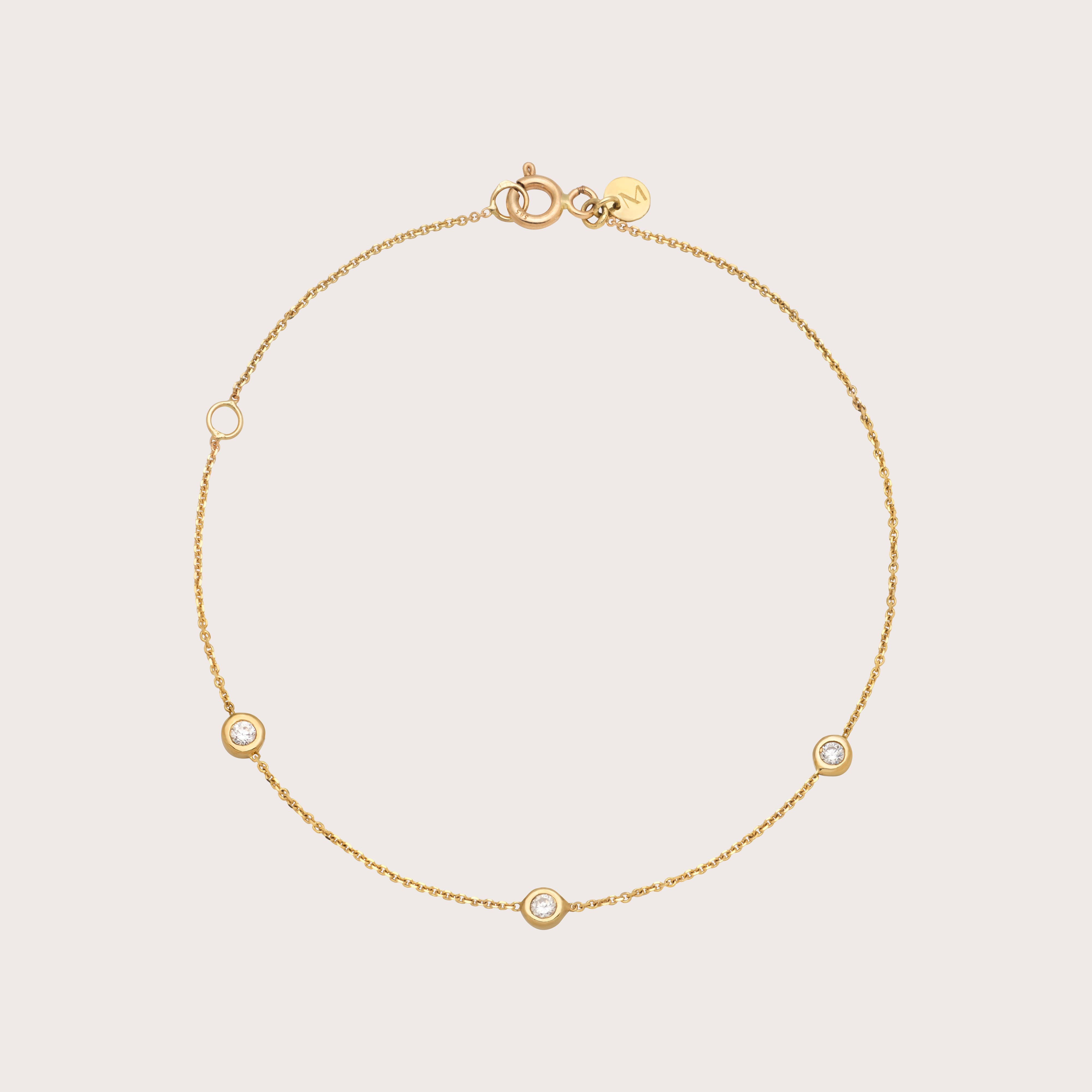 Diamond Station Bezel Bracelet