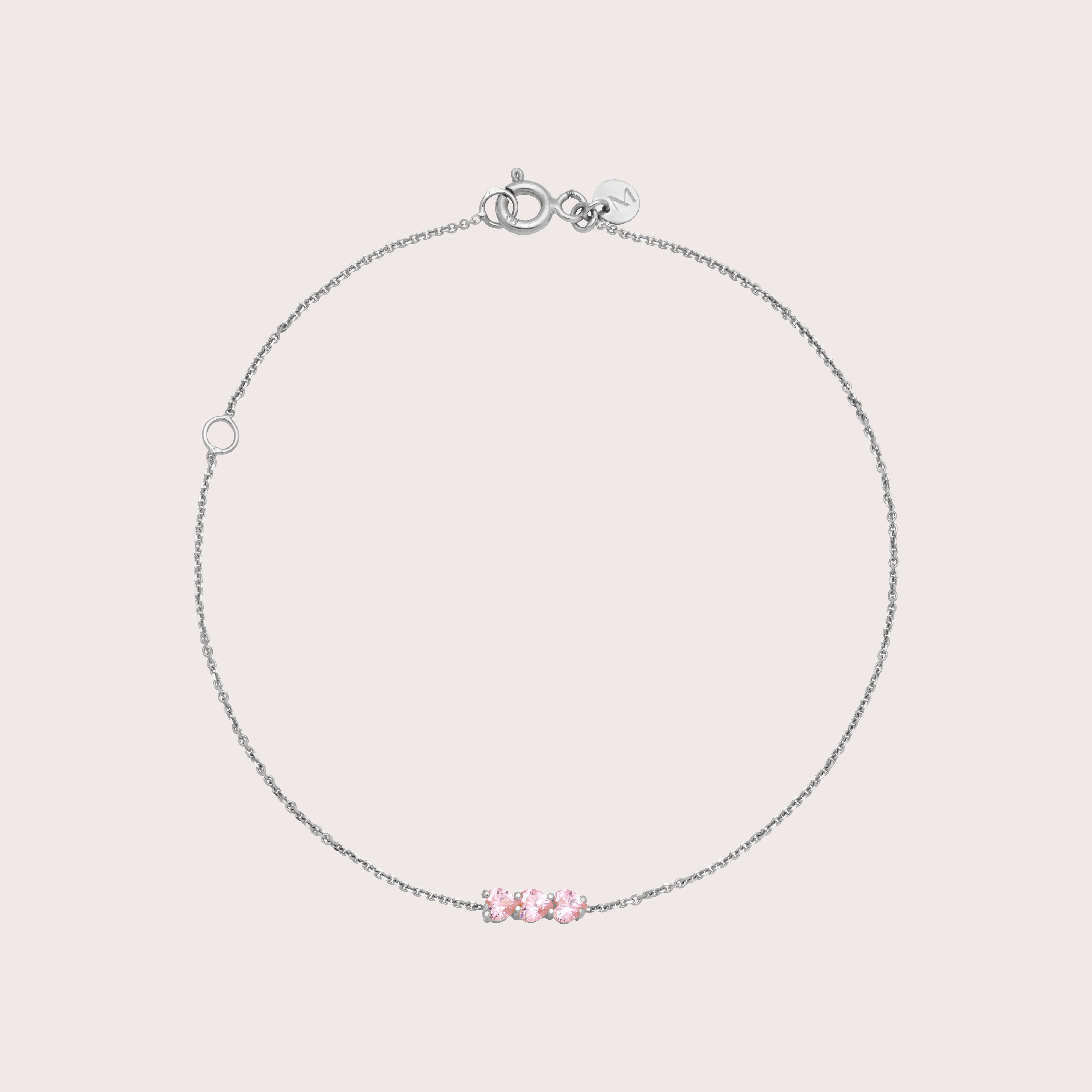 Silver 3 Heart Bracelet