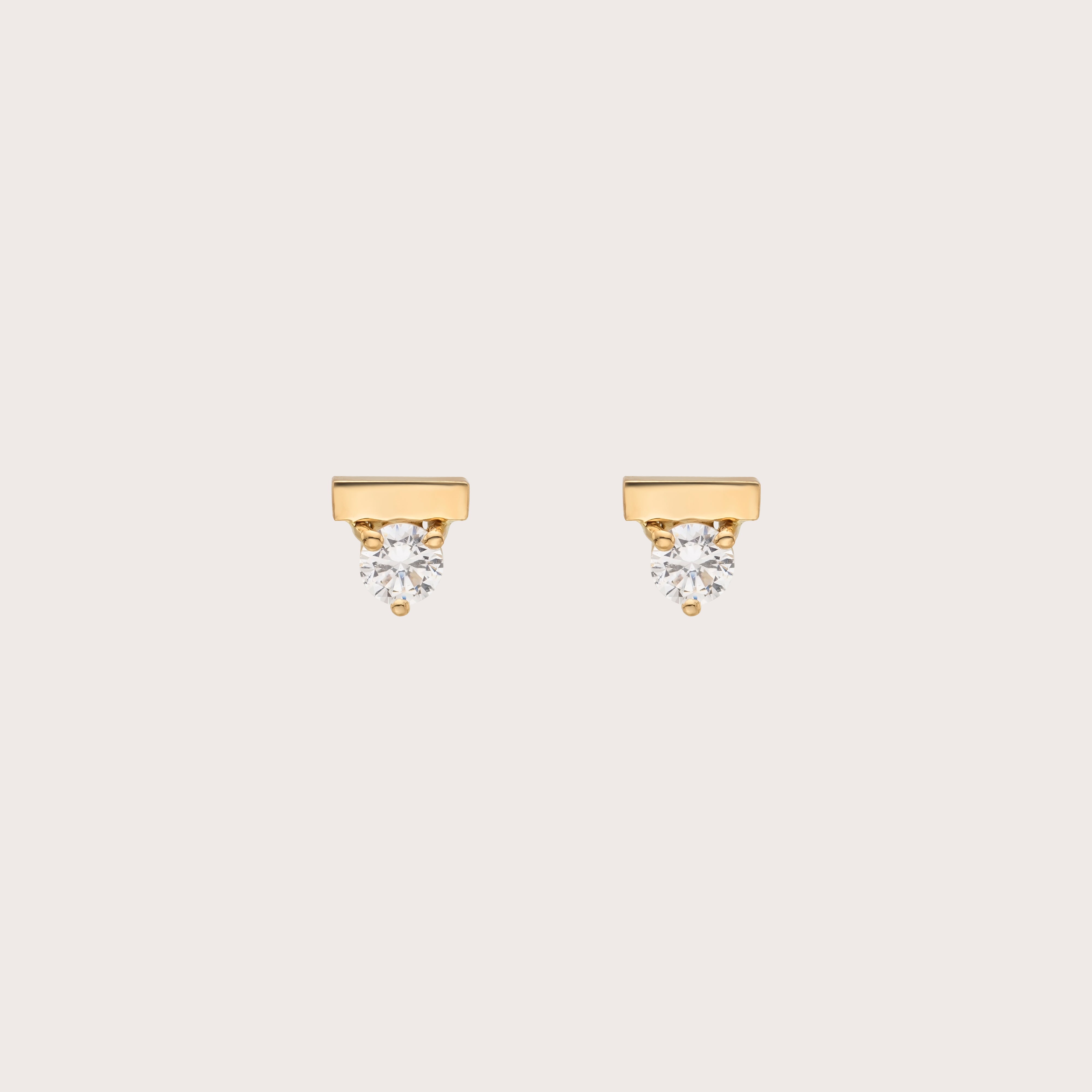 Bar and Diamond Earrings