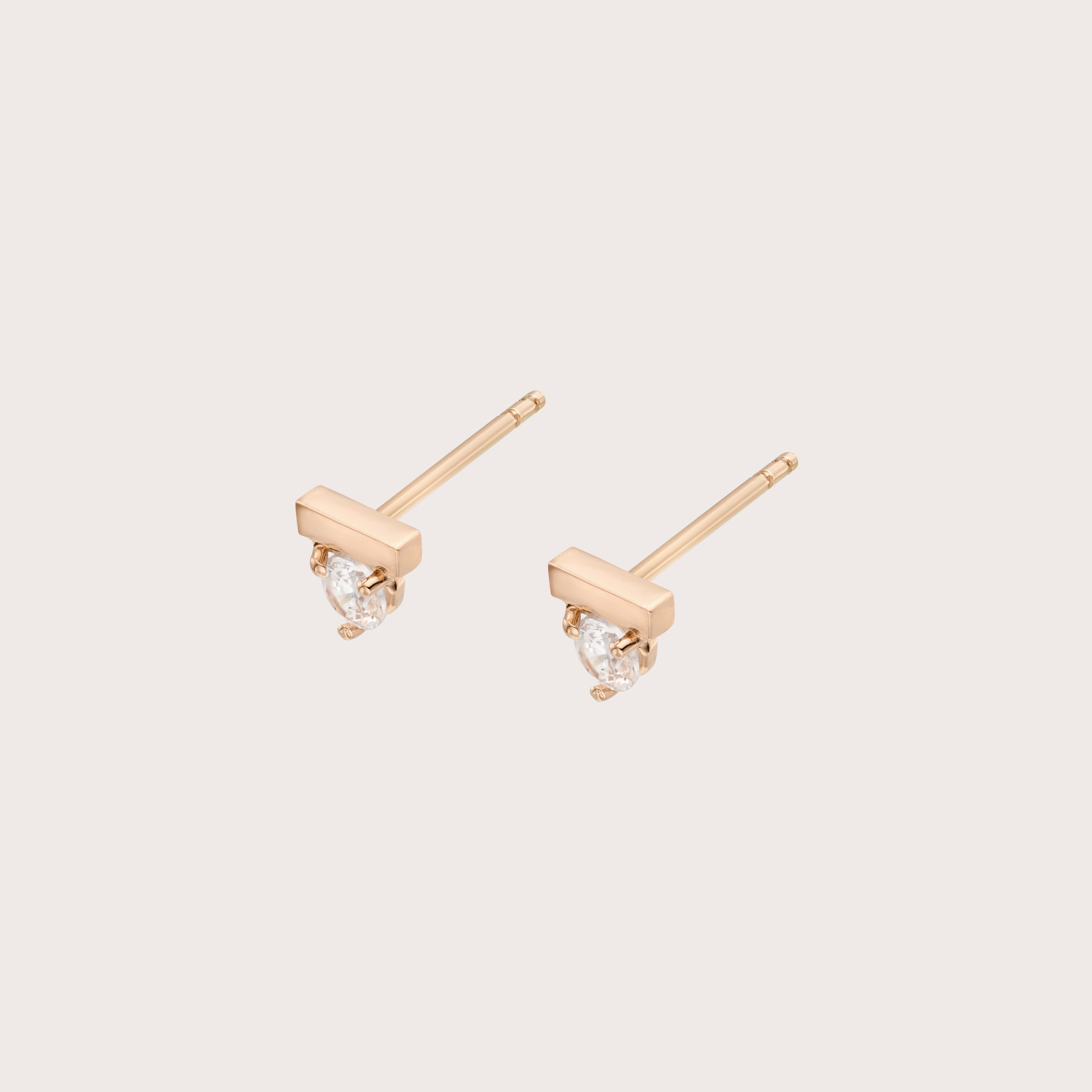 Bar and Stone Earrings