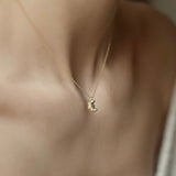 Croissant Necklace Solid Gold